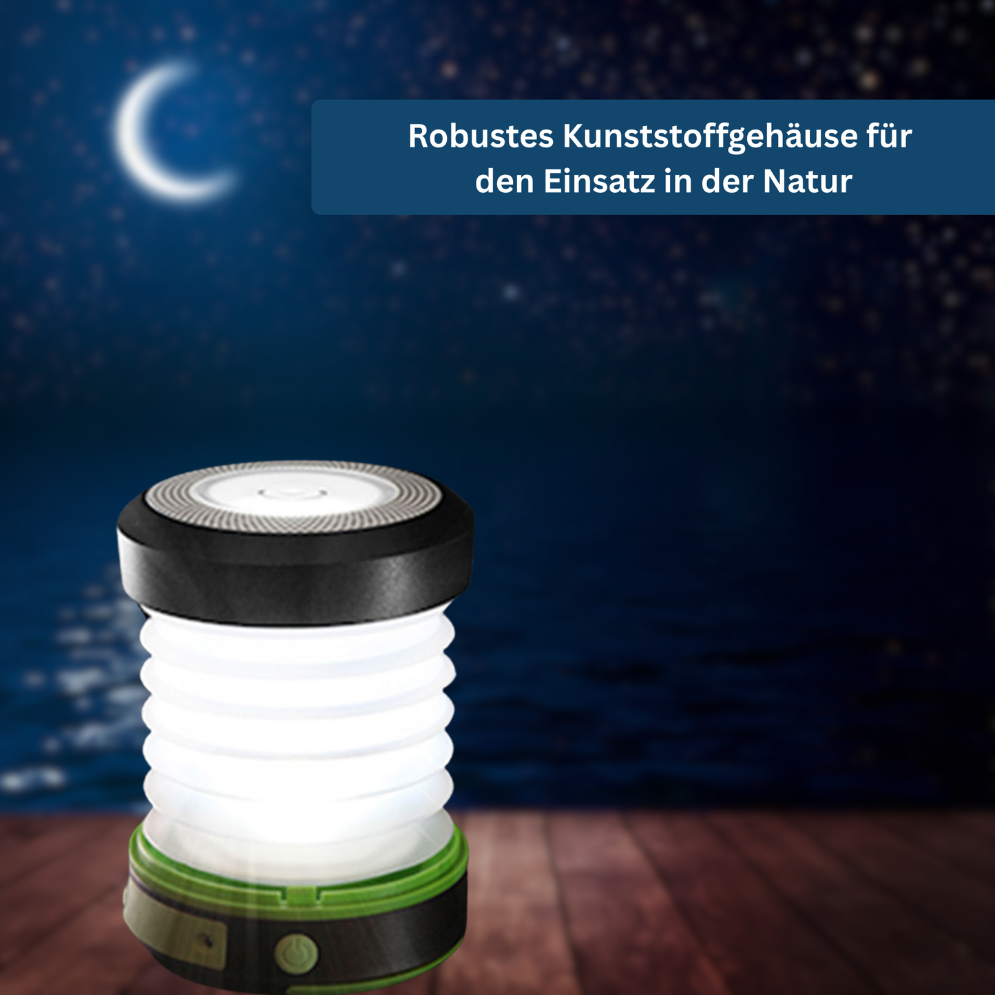 Sammenklappelig campinglampe