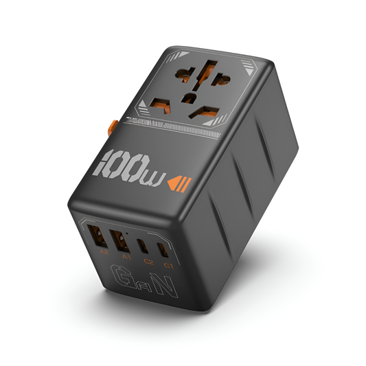 100W universaladapter til rejsende