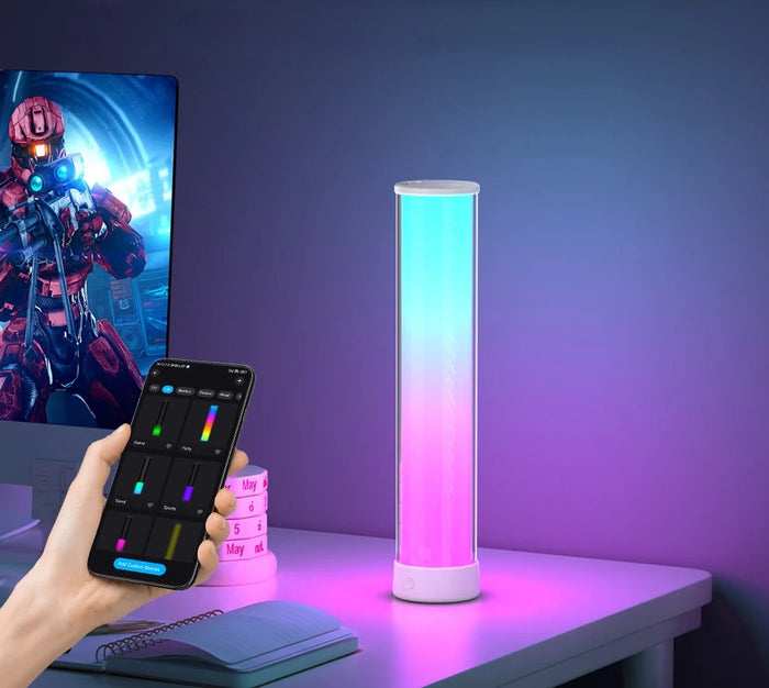 Genopladelig smart RGB-bordlampe med LED