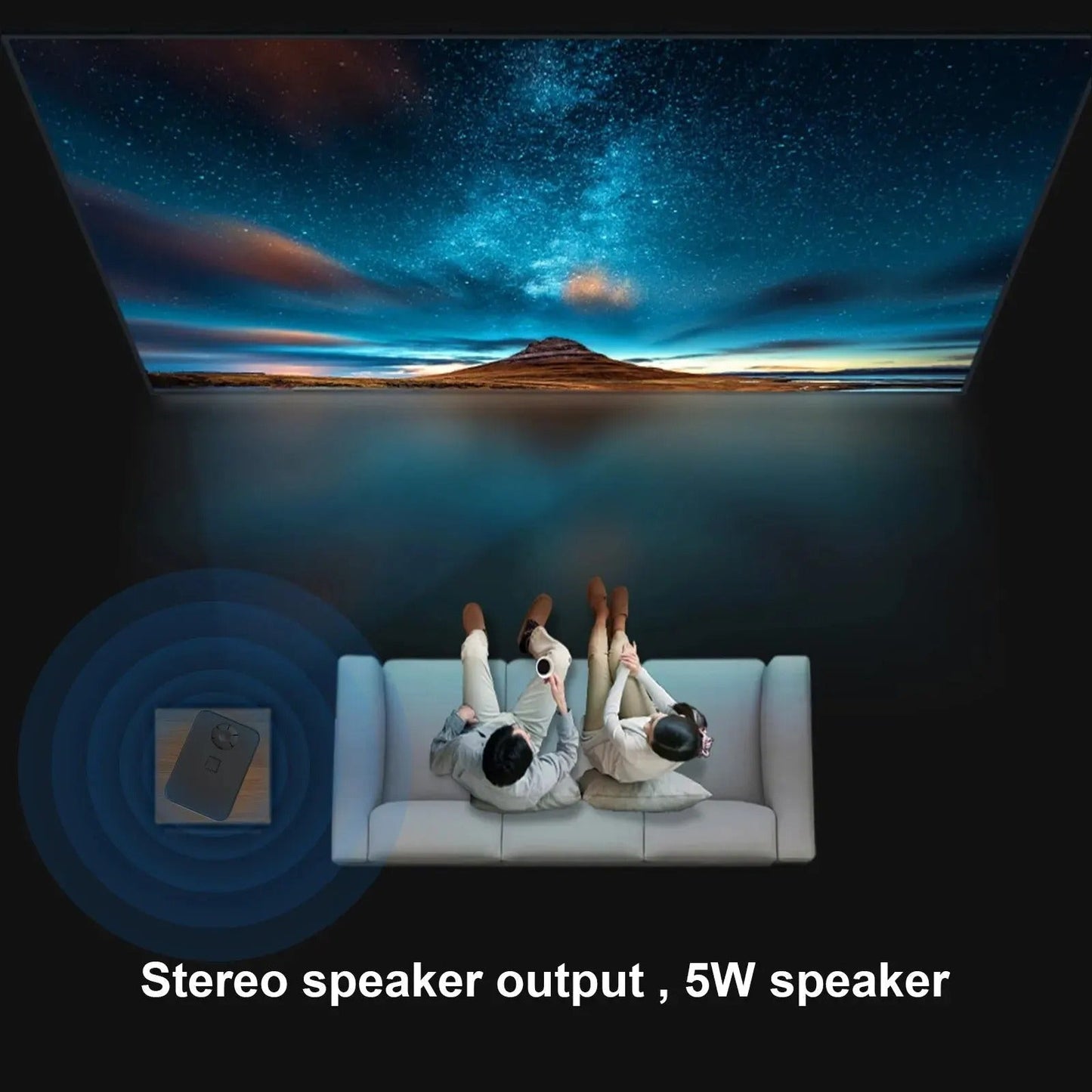 Smartprojektor med Android 10, WiFi og 4K-understøttelse