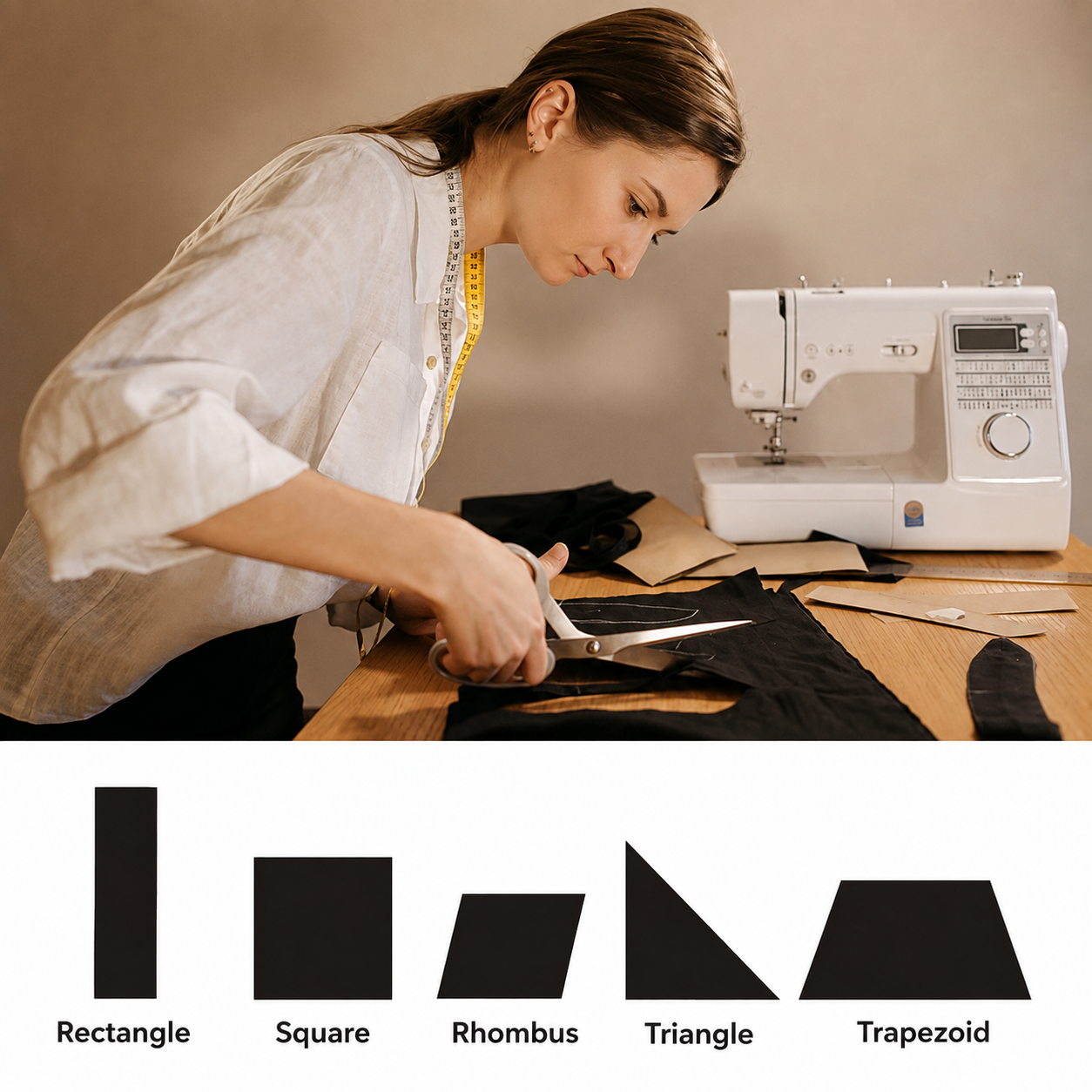 Set de règles de quilting 5-en-1 avec cutter rotatif