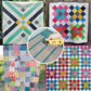 Set de règles de quilting 5-en-1 avec cutter rotatif