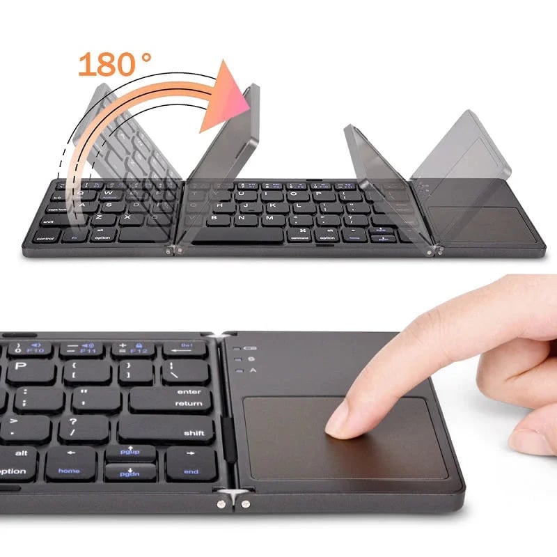 Sammenfoldeligt Bluetooth-tastatur med touchpad