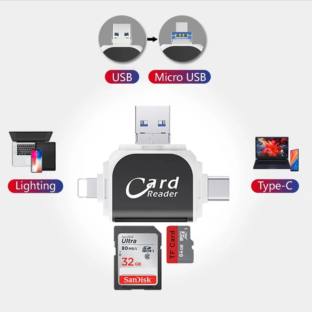 Multi-Port 4 i1 Universal SD TF-kortlæser