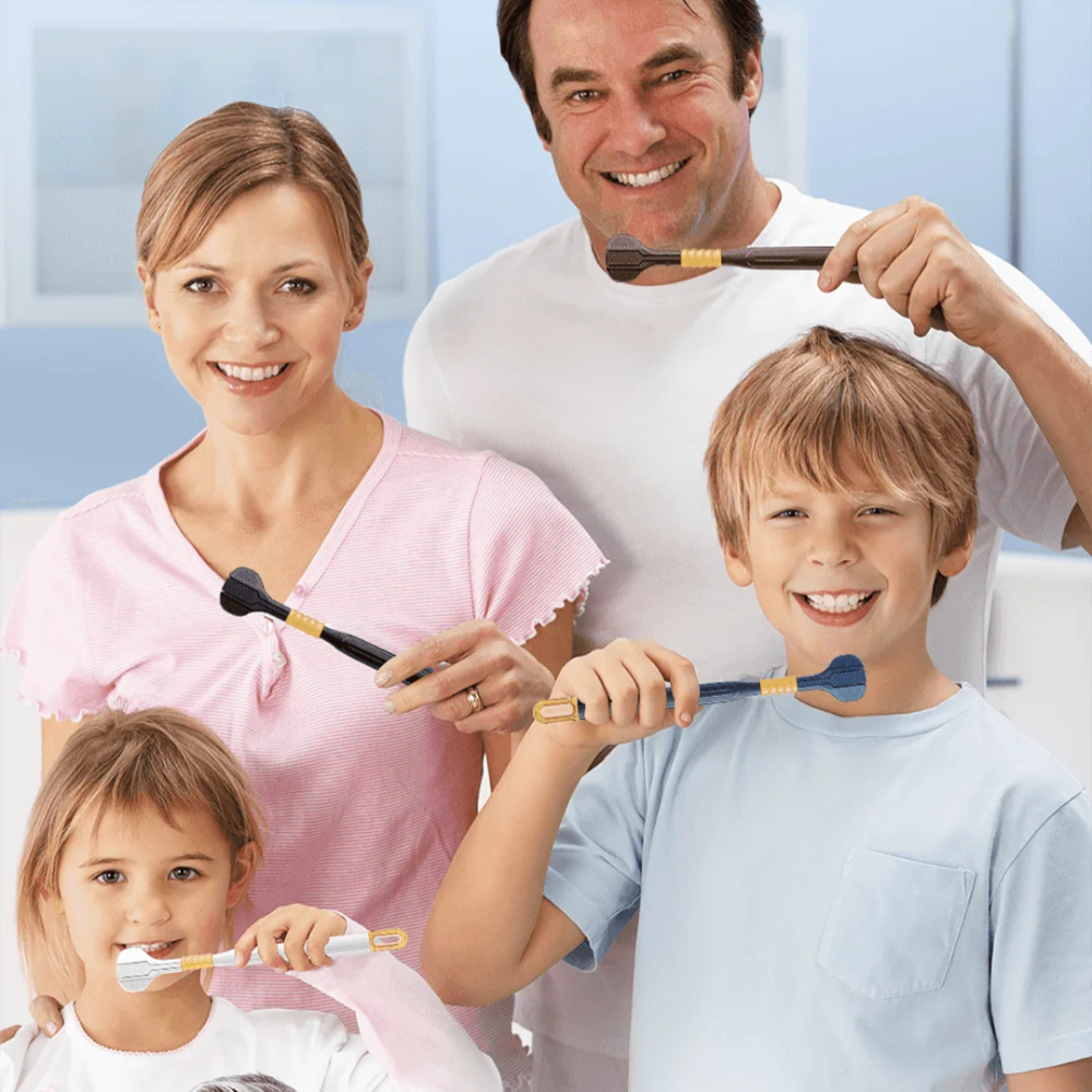 hoved med multi-vinkel rengøring tandbørste