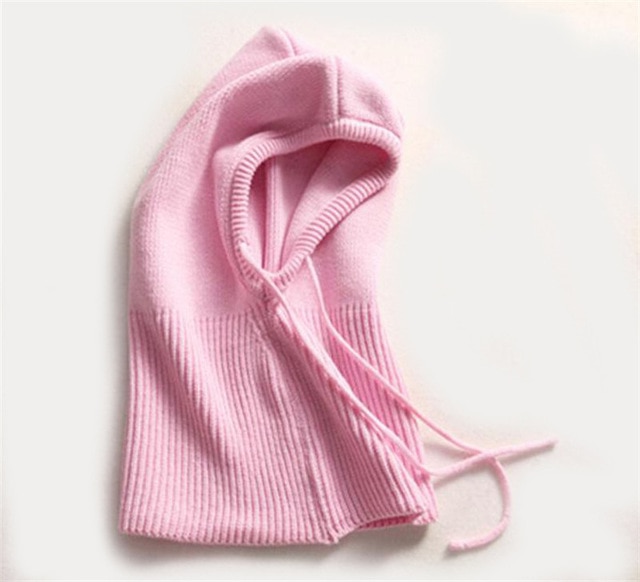 Hættetrøje i balaclava-stil, vinterstrikket hue