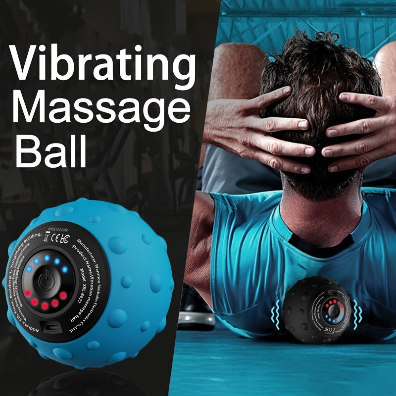 Genopladelig vibrerende massagebold med fem hastigheder