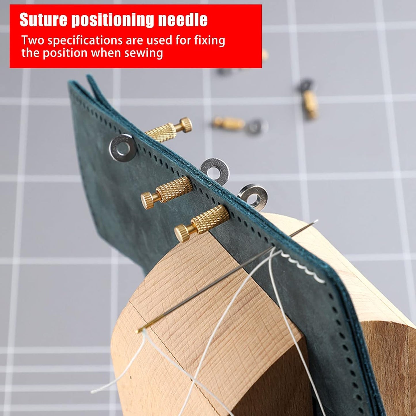 Positioneringsnåle til lædersutur