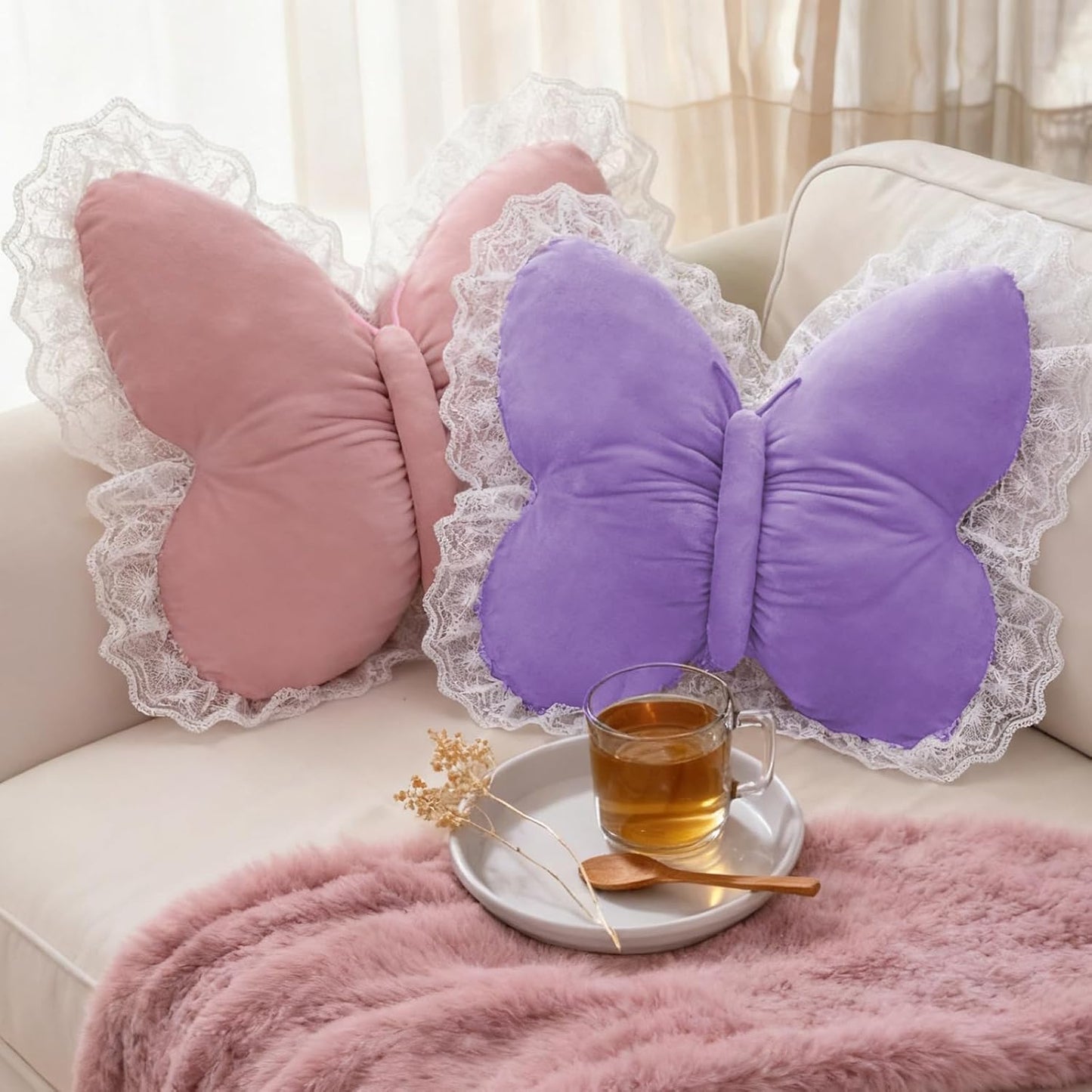 Prinsesse Butterfly dekorativ pude