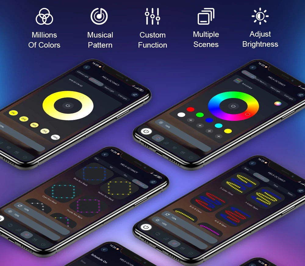 Genopladelig smart RGB-bordlampe med LED