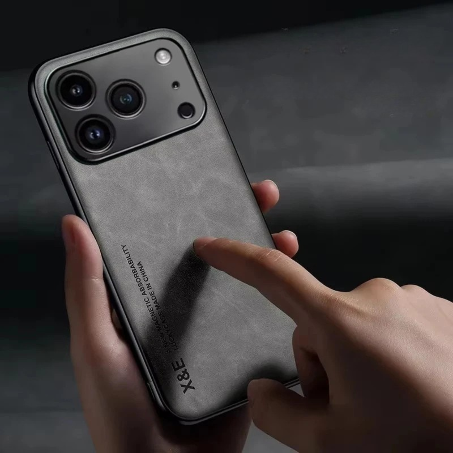 Luksuriøs magnetisk læderetui til telefon