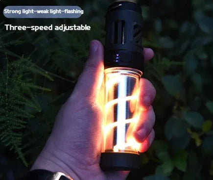 Genopladelig myggeafviser med campinglampe til udendørs brug