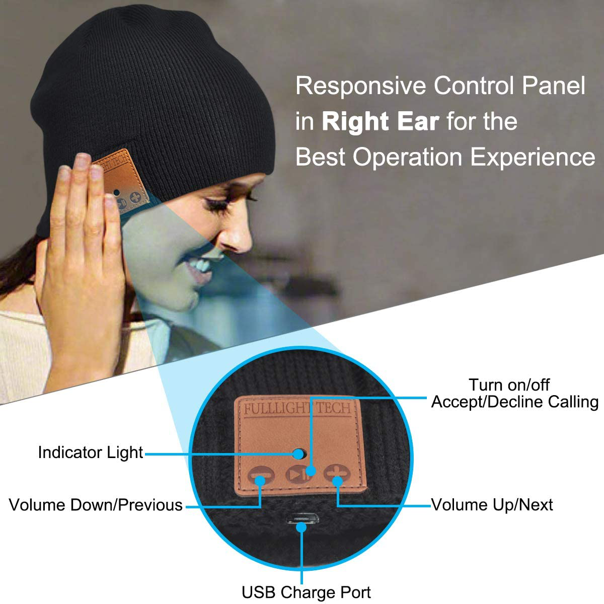 Bluetooth Beanie Hat hovedtelefoner