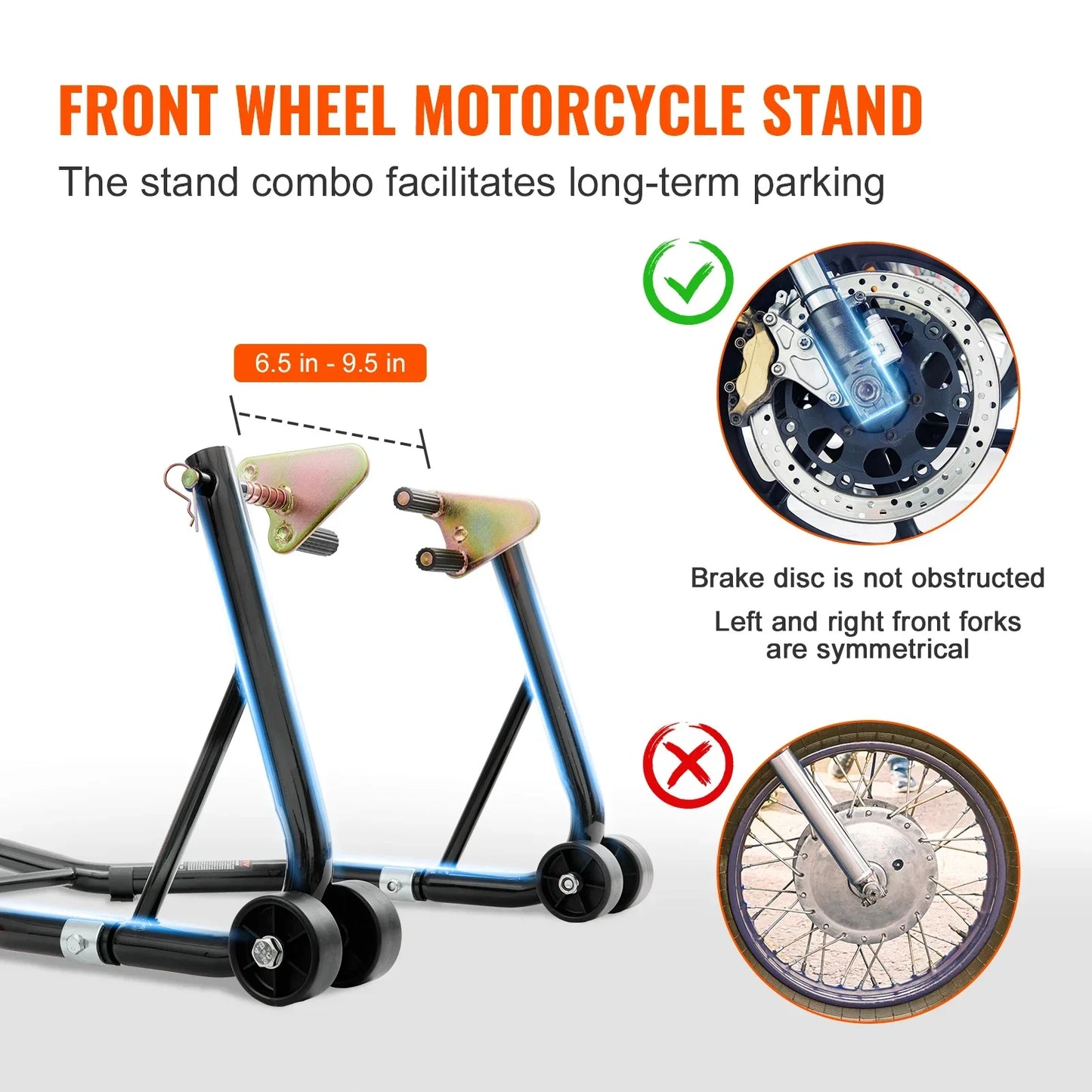 Motorcykel front- og bagløftestativ