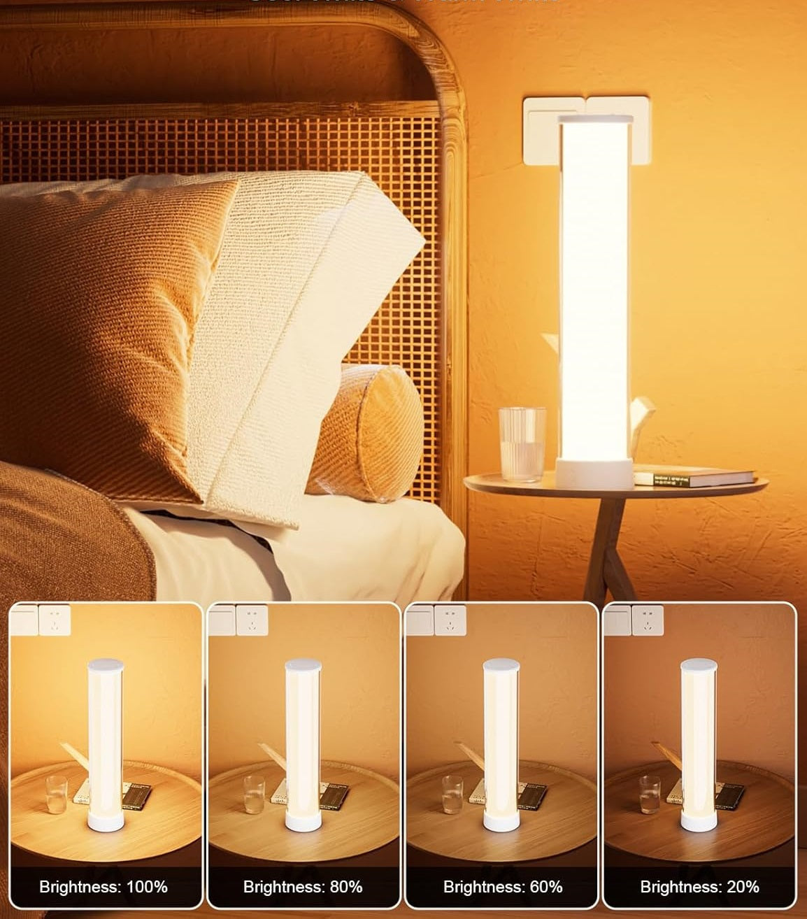Genopladelig smart RGB-bordlampe med LED