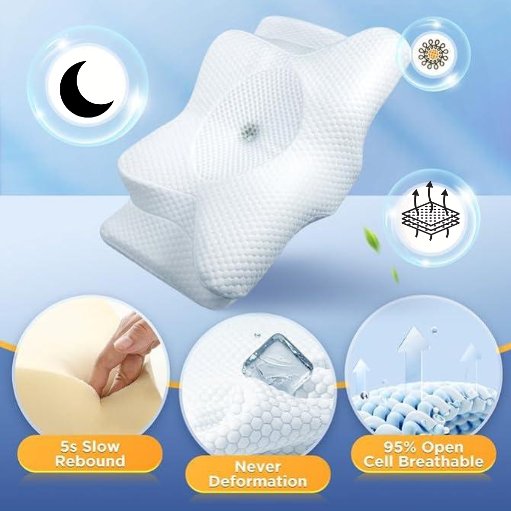 Ergonomisk pude mod snorken