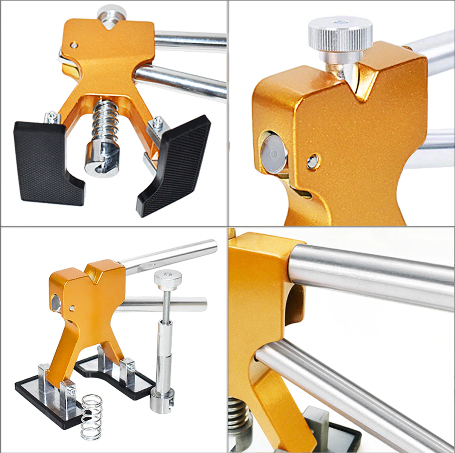 Komplet sæt værktøj til lakfri udbulingsreparation af biler