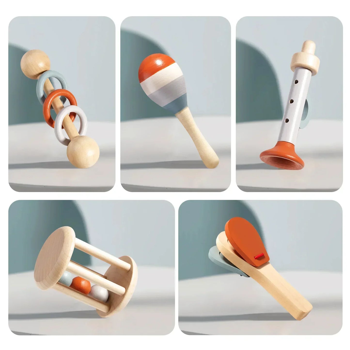 Wood Montessori musikinstrument-sæt
