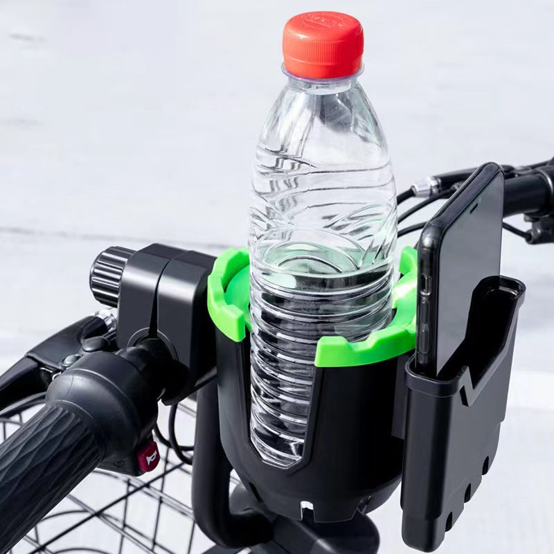 2-i-1 kopholder med mobilrum og 360° drejelig klemme