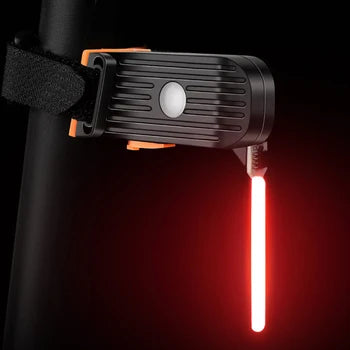 Genopladelig LED-cykellygte med USB-C og flere lystilstande