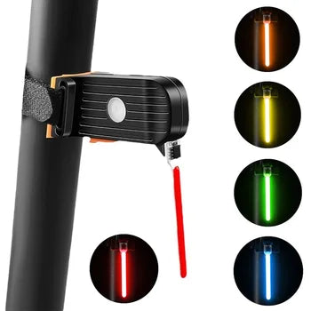 Genopladelig LED-cykellygte med USB-C og flere lystilstande