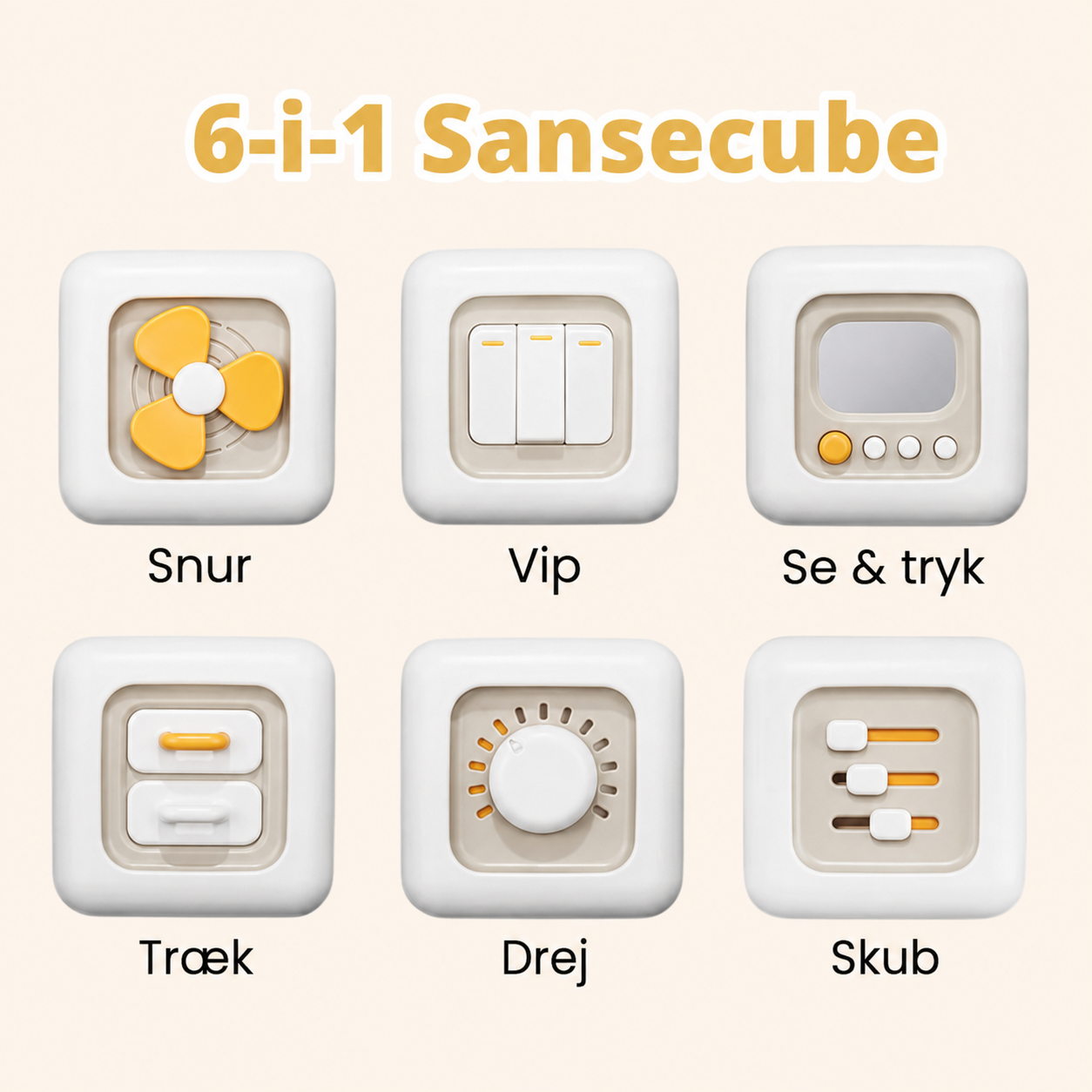 Cube d’activités Montessori sensoriel