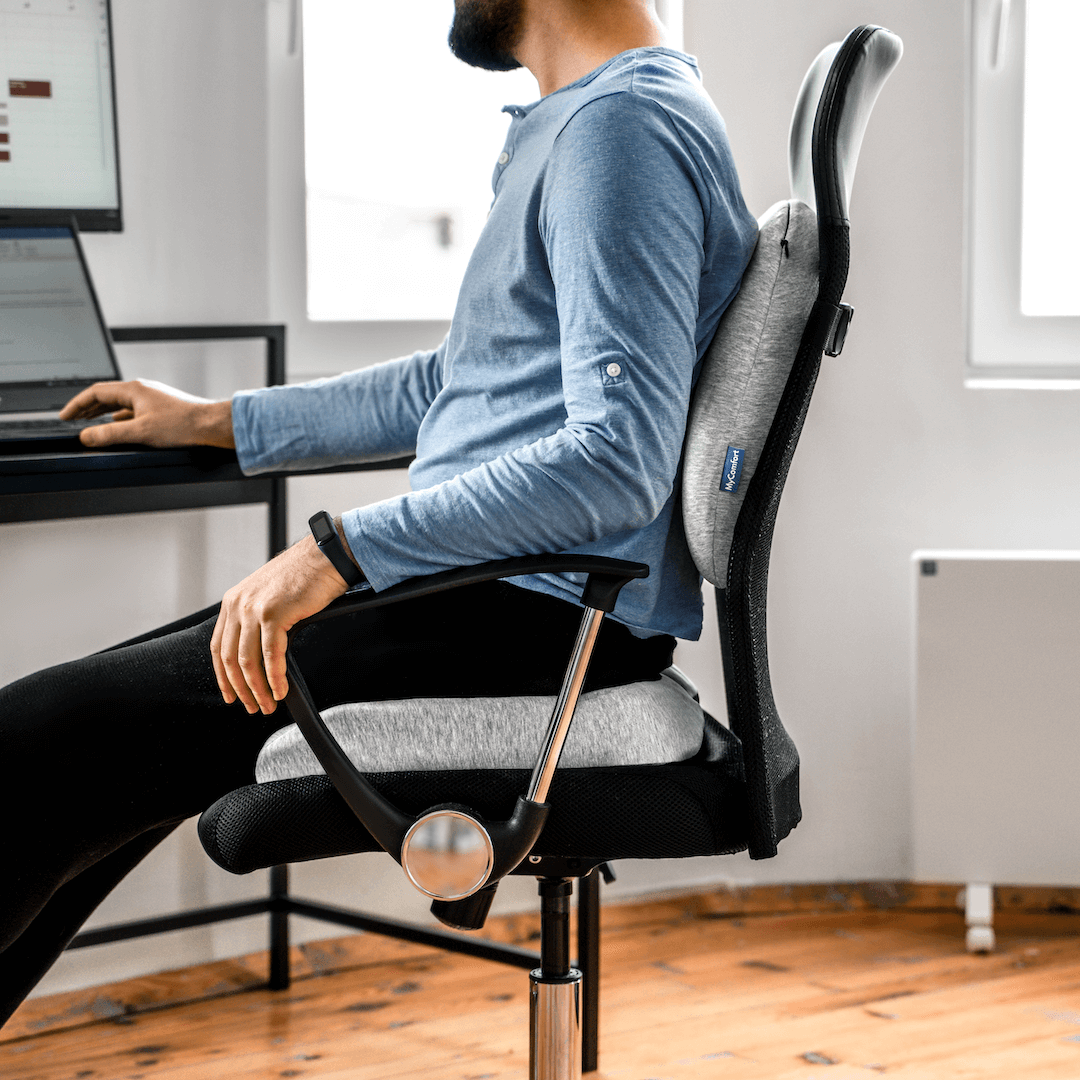 Pudesæt med ergonomisk siddepude og rygpude