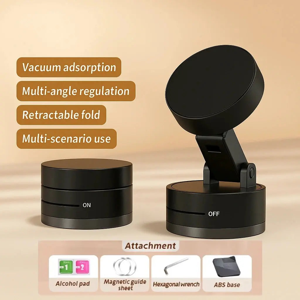 Elektrisk magnetisk vakuumtelefonholder – 360° bilmontering til iPhone og Android