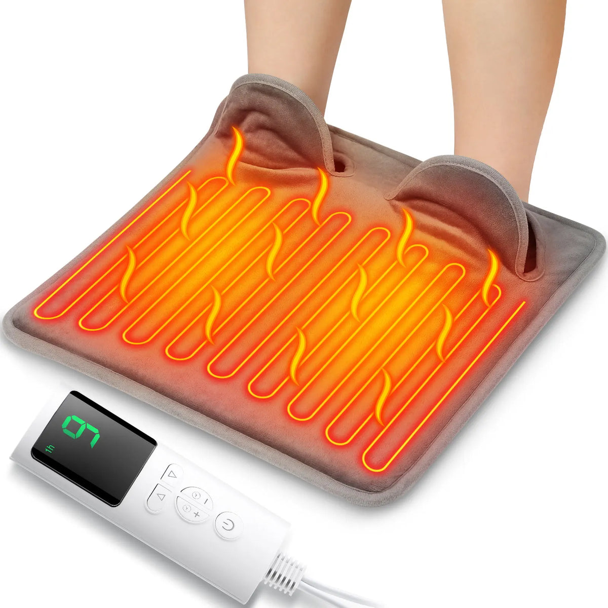 Elektrisk fodvarmer med ni temperaturtrin og timer