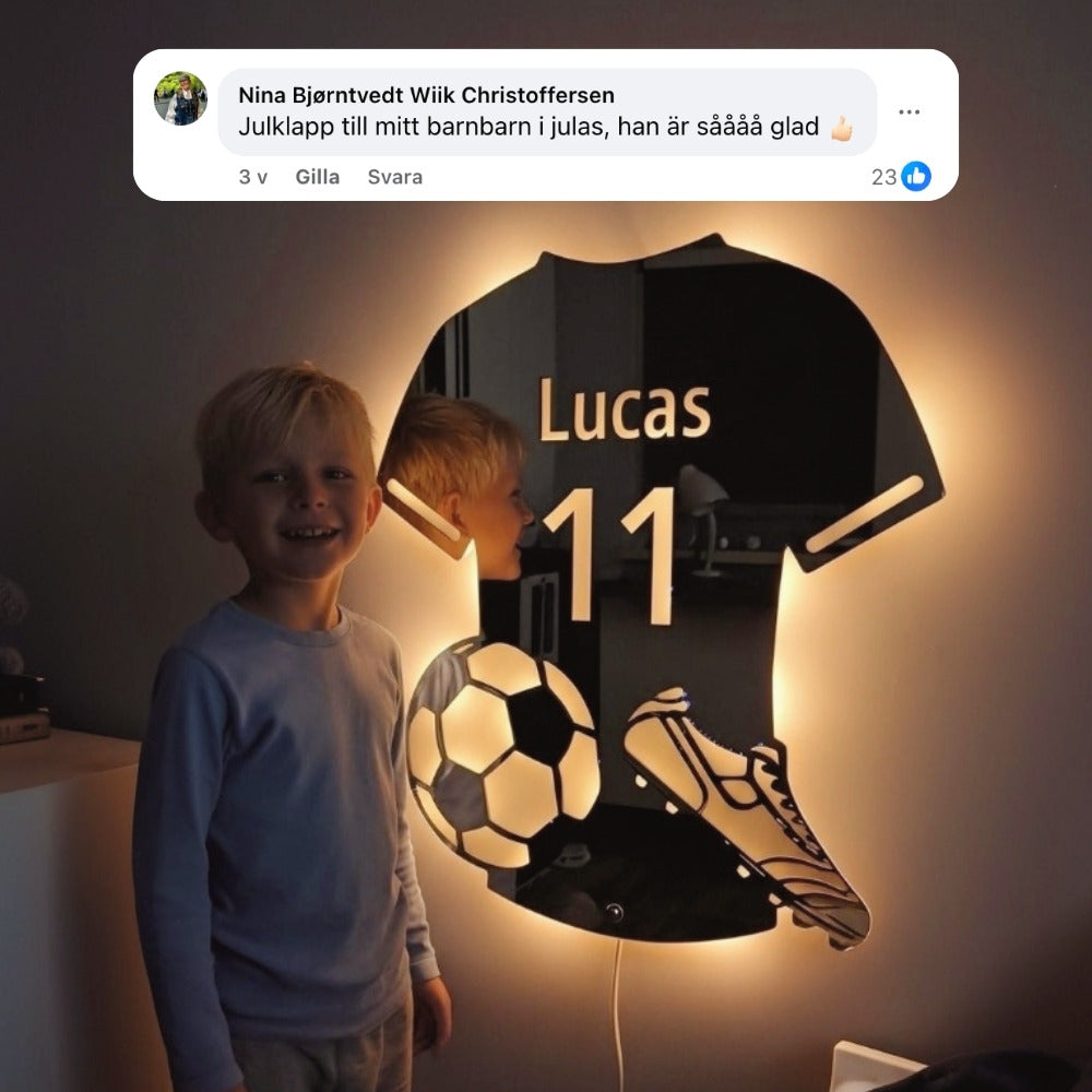 Personligt LED-spejl