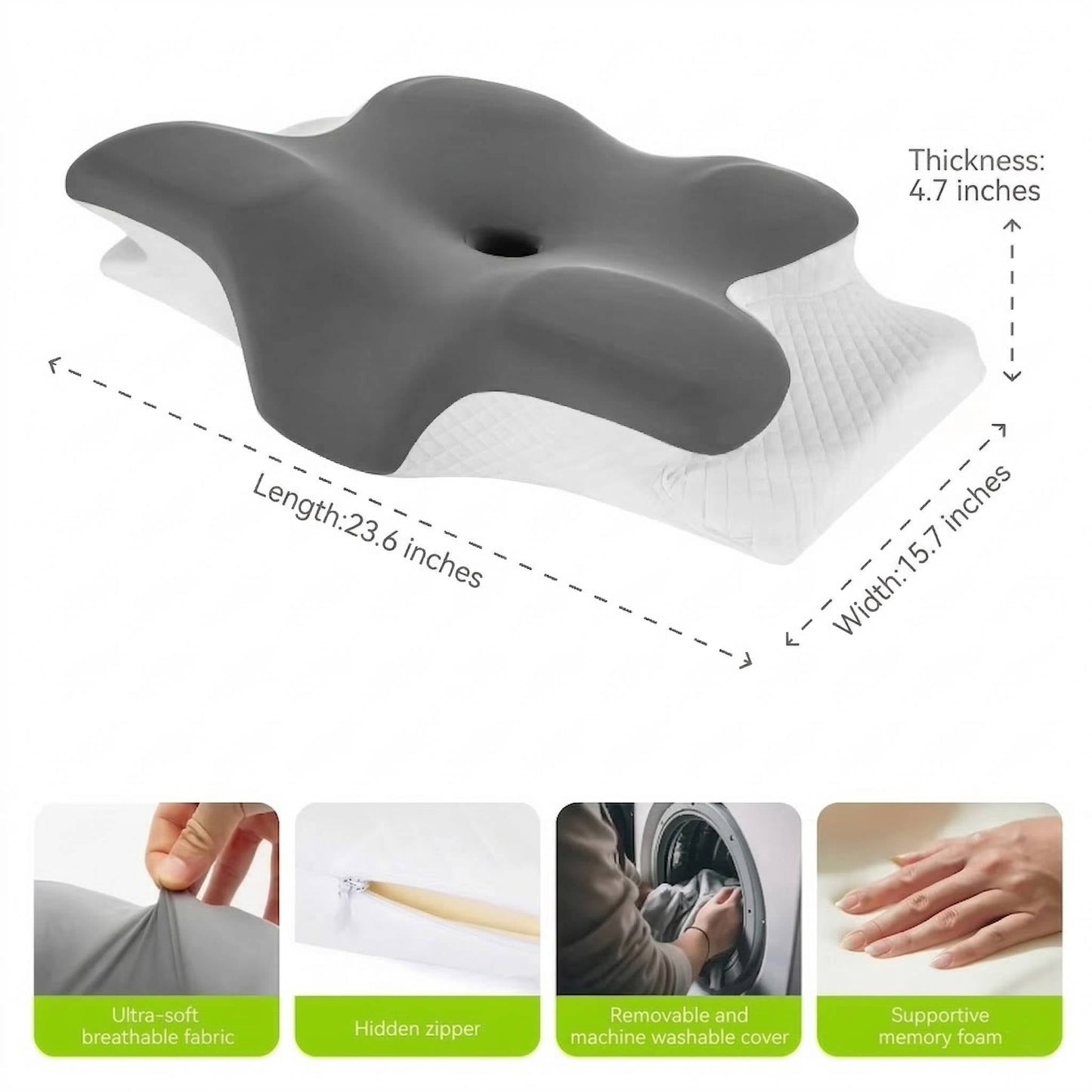 Nakkepude af memory foam til nakken