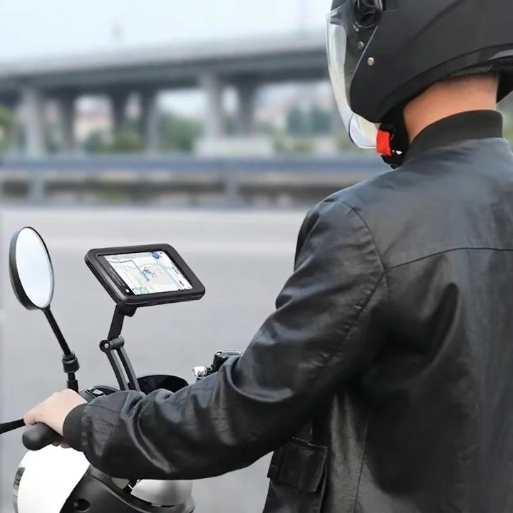 Vandtæt cykelholder til smartphone med touchvindue og 360° drejning