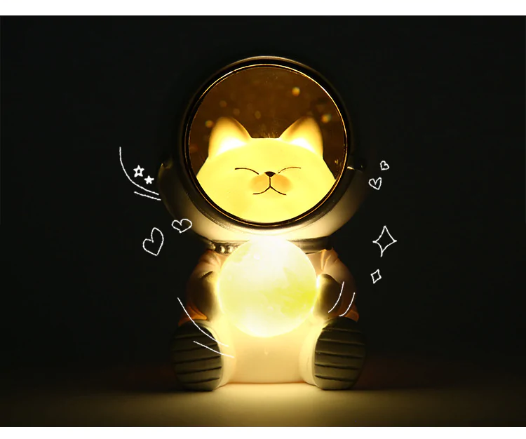 Galaxy Cat natlampe