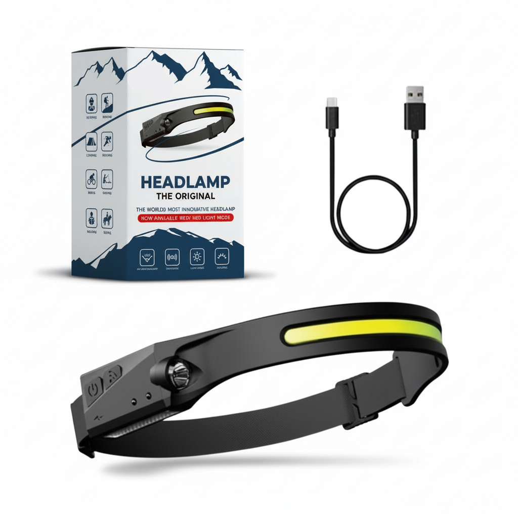 LED-genopladelig pandelampe