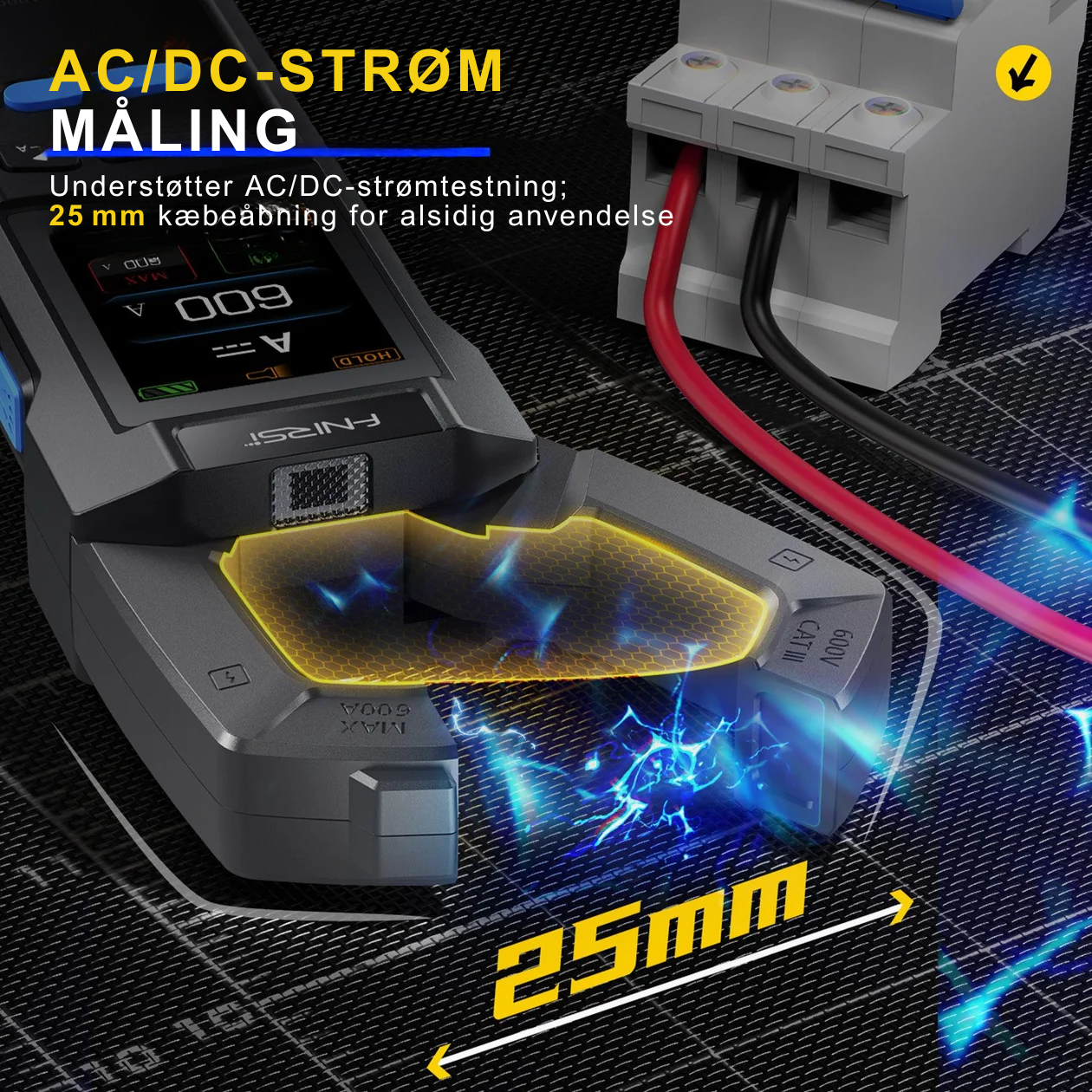 Præcisions-tangmultimeter med farvedisplay