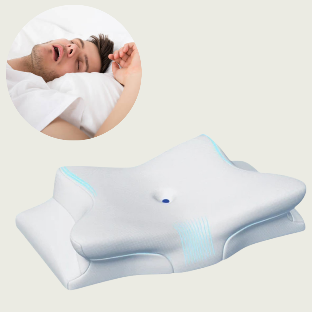 Ergonomisk pude mod snorken