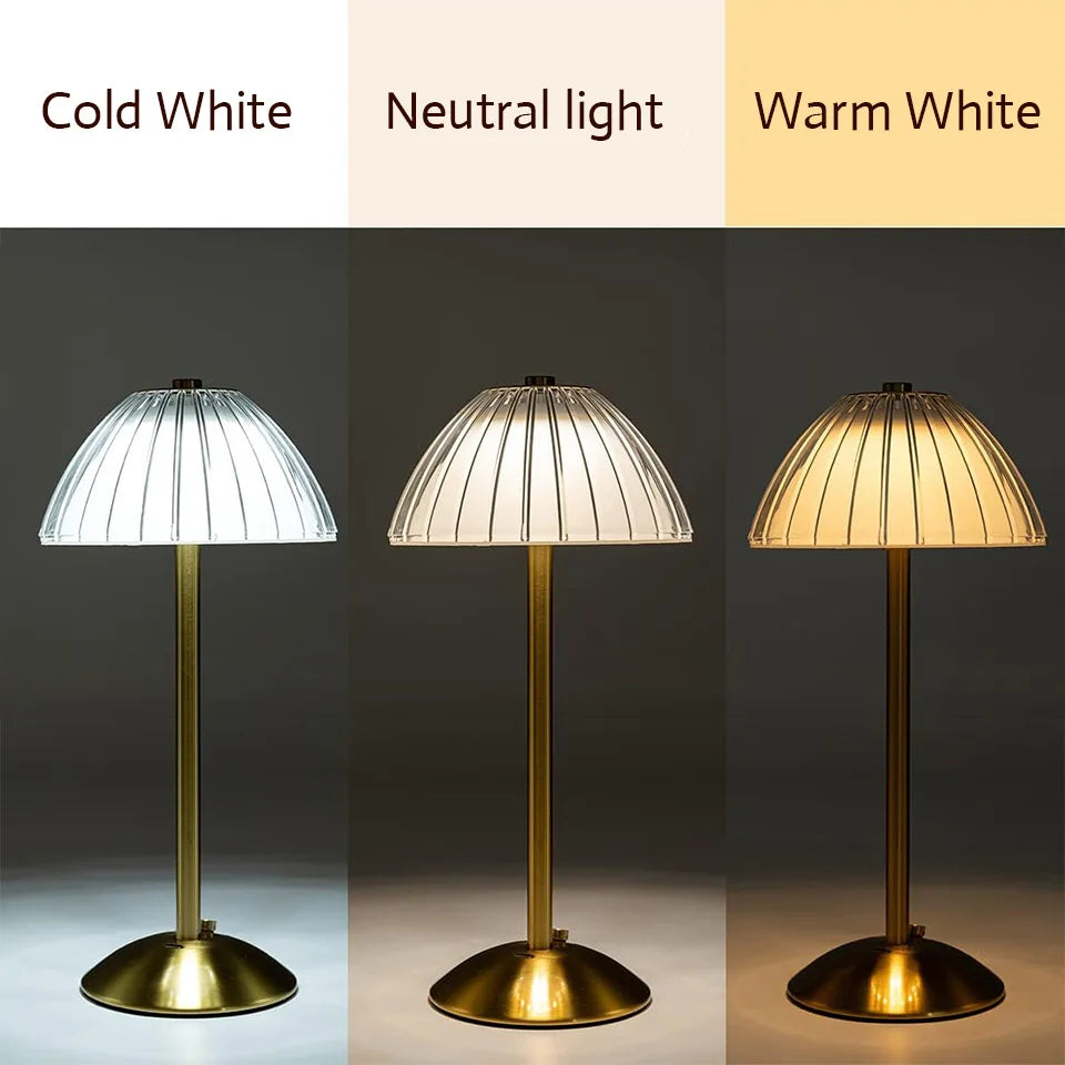 Genopladelig LED-dæmpbar bordlampe
