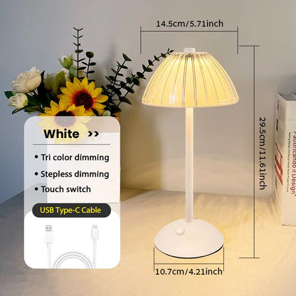 Genopladelig LED-dæmpbar bordlampe
