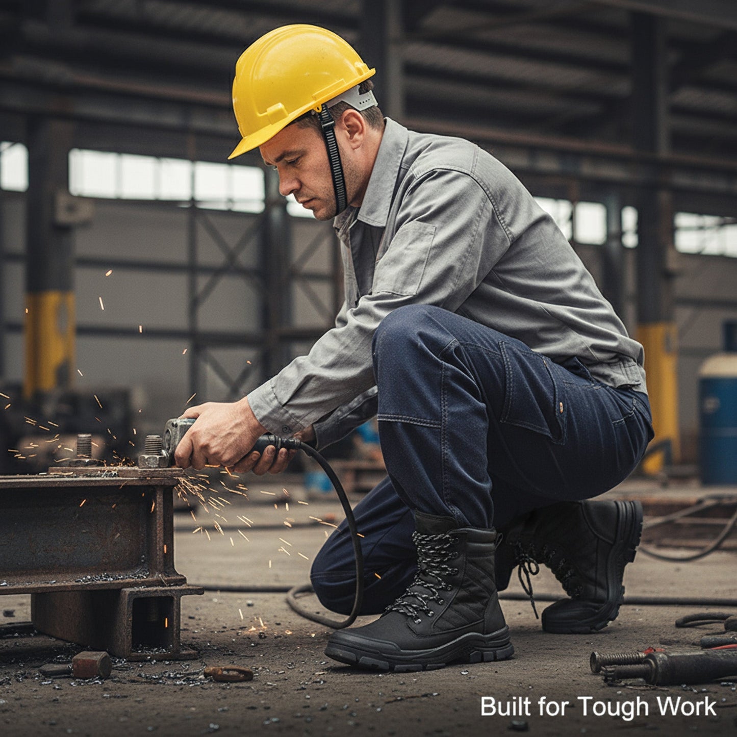 Sikkerhedsstøvler med lynlås i siden