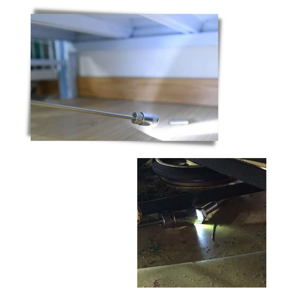 Udtrækkeligt magnetisk opsamlingsværktøj med LED