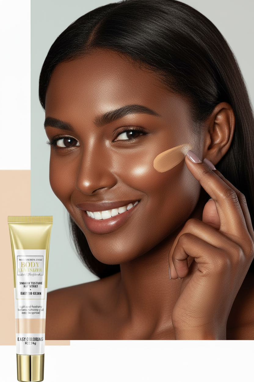 Flydende foundation og highlighter – dækkende BB-creme til en jævn finish