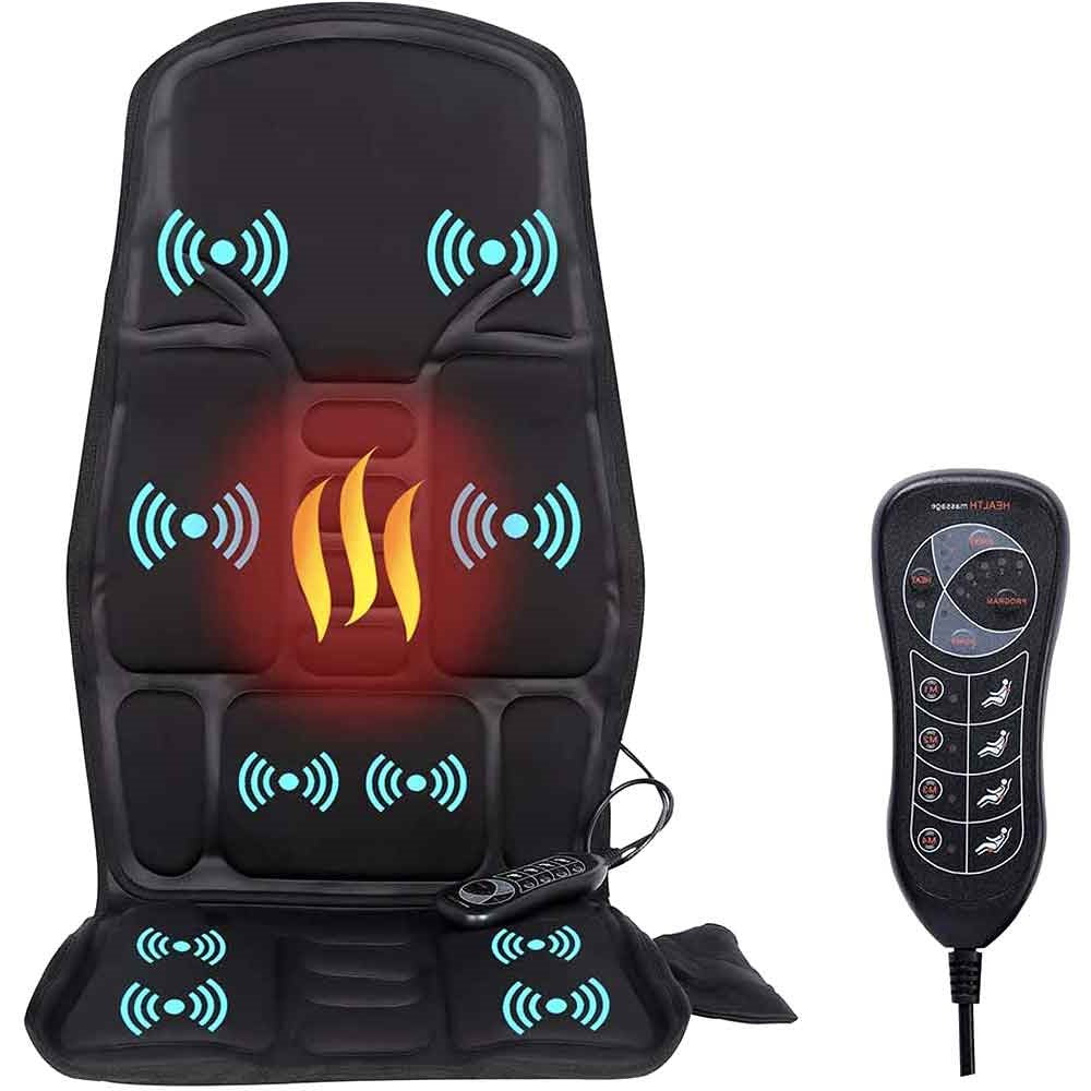 Massagesæde med 8 programmer, varme og fjernbetjening
