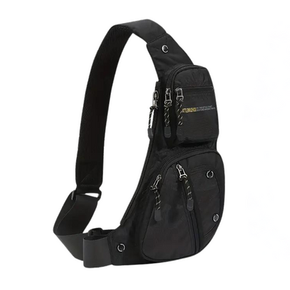 Vandtæt crossbodytaske med skjulte lynlåse og fire rum