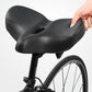 Ekstra bred ergonomisk cykelsadel med stødabsorberende polstring