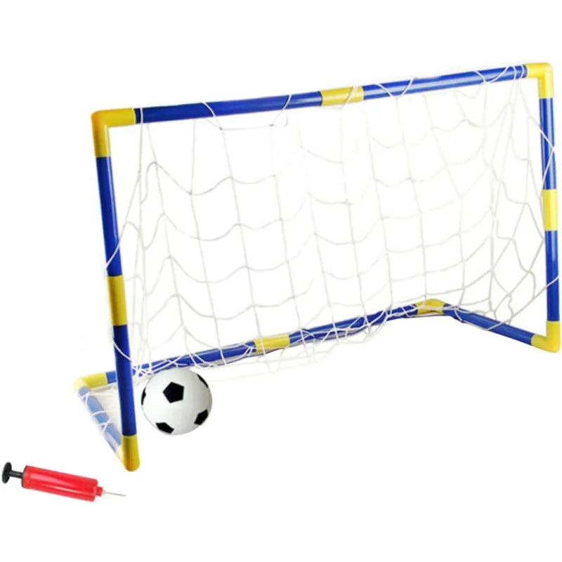 Bærbart fodboldmål til børn med pumpe