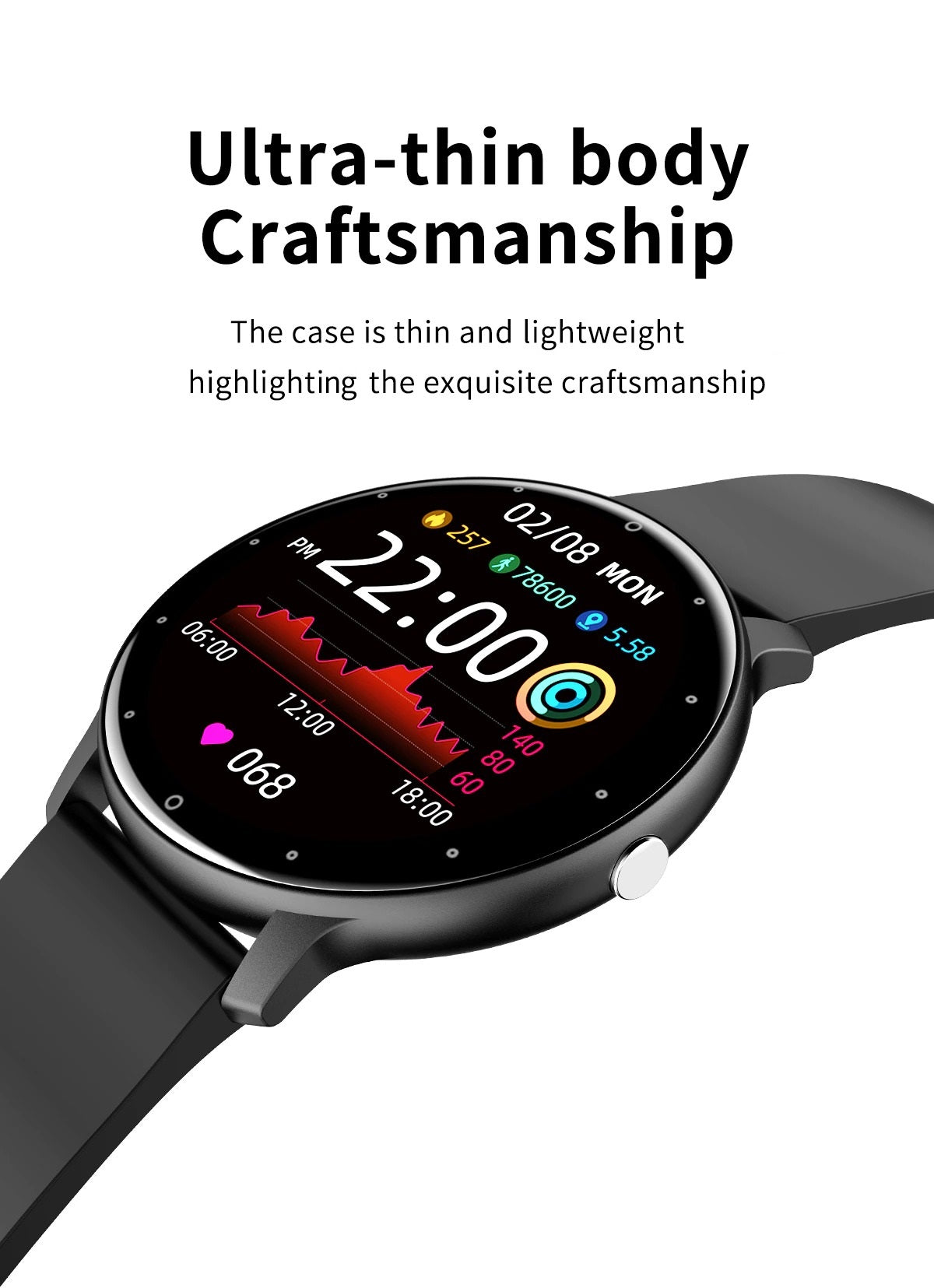 IP67 ultratyndt smartwatch