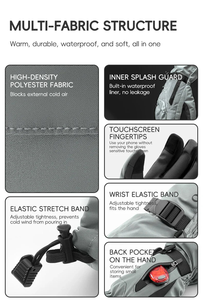 Touchscreen- og vandtætte skihandsker