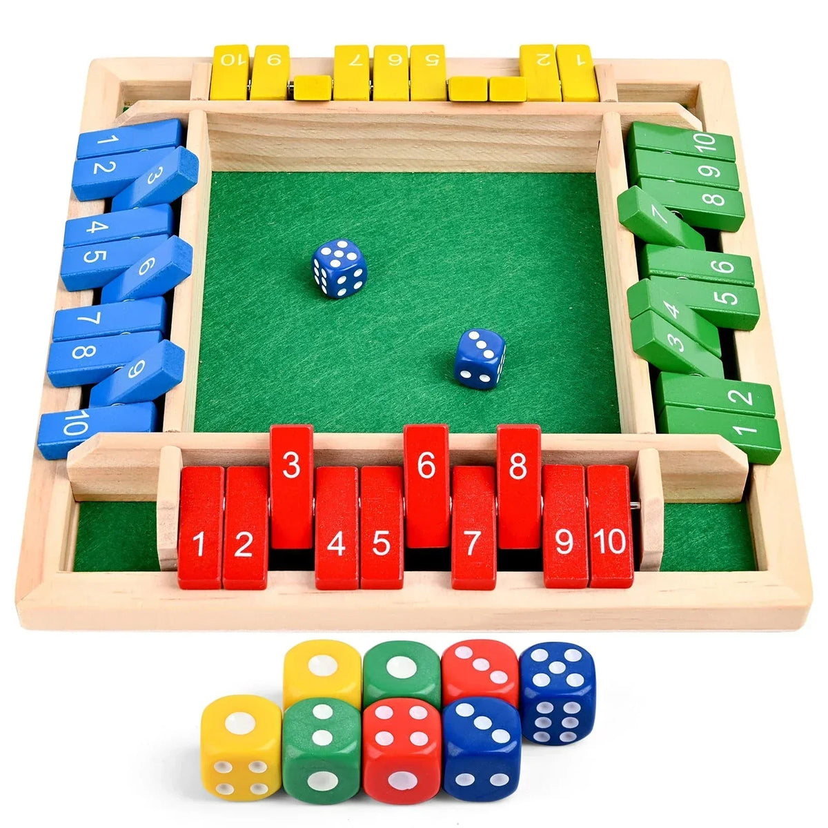 Shut the Box – terningspil i træ til 2–4 spillere