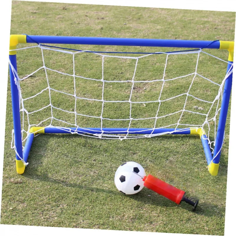 Bærbart fodboldmål til børn med pumpe