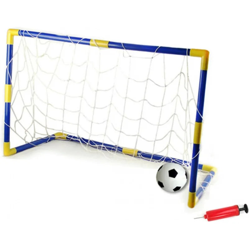 Bærbart fodboldmål til børn med pumpe